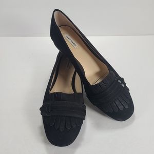 Alex Marie Black Suede Moccasin Flats Women's Size 7.5